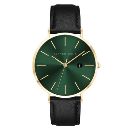 Image de Montre pour homme verte et or Alfred Sung - ASM-0032