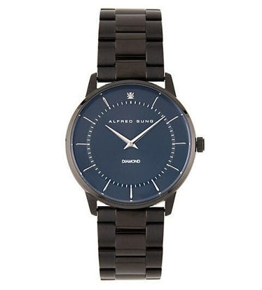 Image de Montre pour homme bleue et noire Alfred Sung - ASM-0110