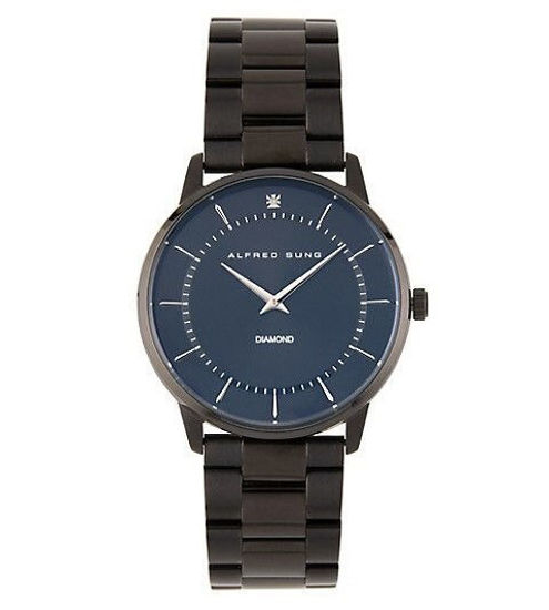 Image sur Montre pour homme bleue et noire Alfred Sung - ASM-0110
