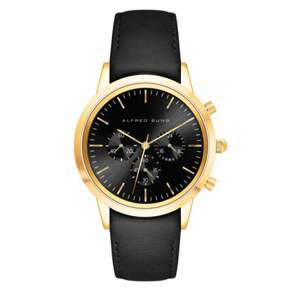 Image de Montre pour homme noire et or Alfred Sung - ASM-0138
