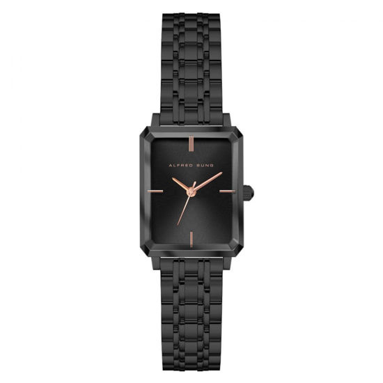 Image sur Montre pour femme noire et rosegold Alfred Sung - ASM-0140