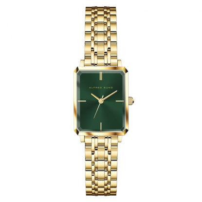 Image de Montre pour femme or et verte Alfred Sung - ASM-0137