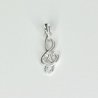 Image de Pendentif en argent 925 clé de sol