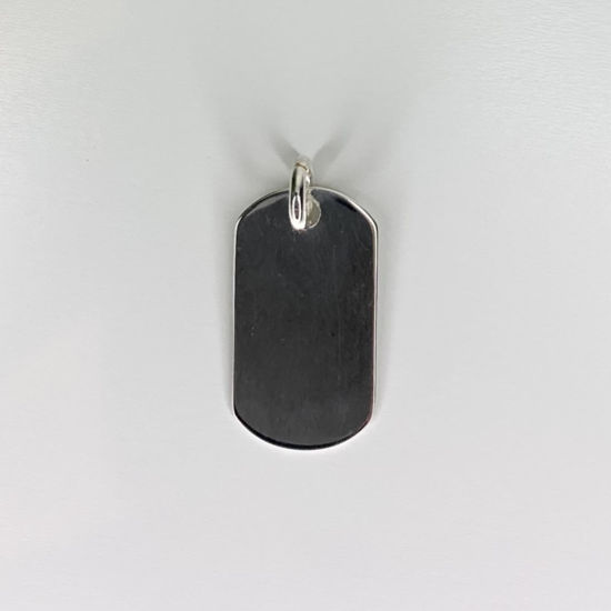 Image sur Pendentif plaque d'identité en argent 925