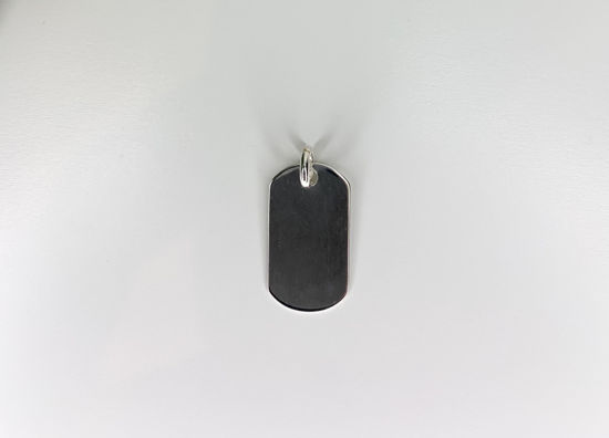 Image sur Pendentif plaque d'identité en argent 925