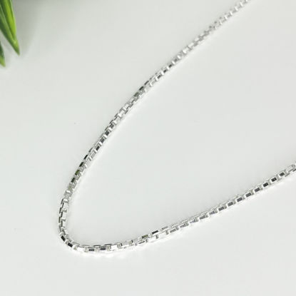 Image de Chaîne Cubique arrondie 16" en argent 925