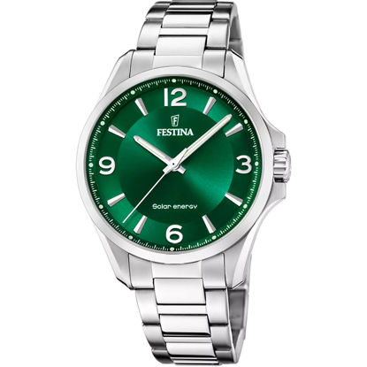 Image de Montre solaire pour homme argent et verte Festina - F20656/3