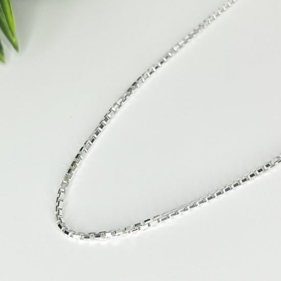 Image sur Chaîne Cubique arrondie 20" en argent 925