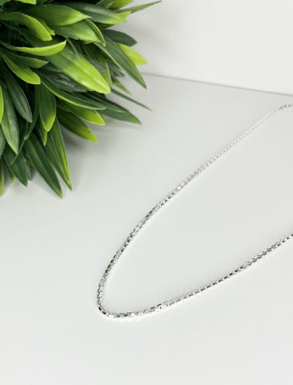 Image sur Chaîne Cubique arrondie 20" en argent 925