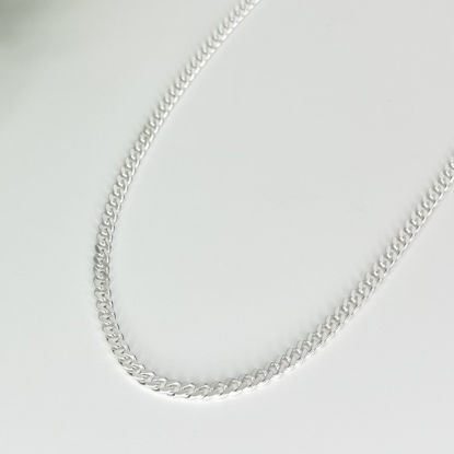 Image de Chaîne Gourmette 20" en argent 925