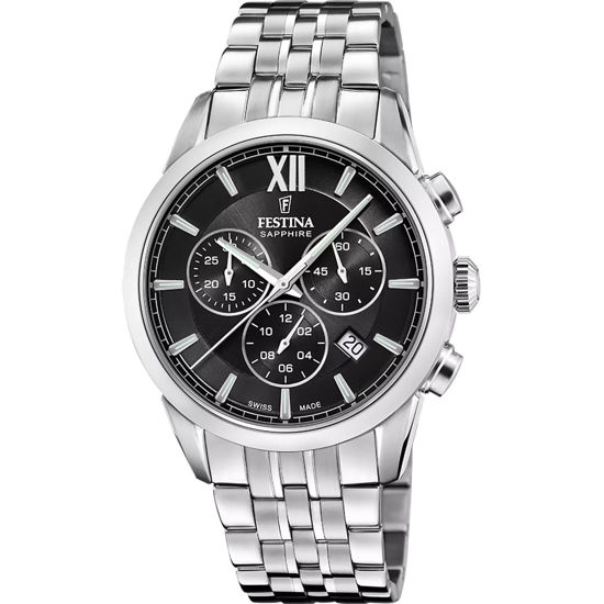 Image sur Montre pour homme argent et noire Festina F20040/4