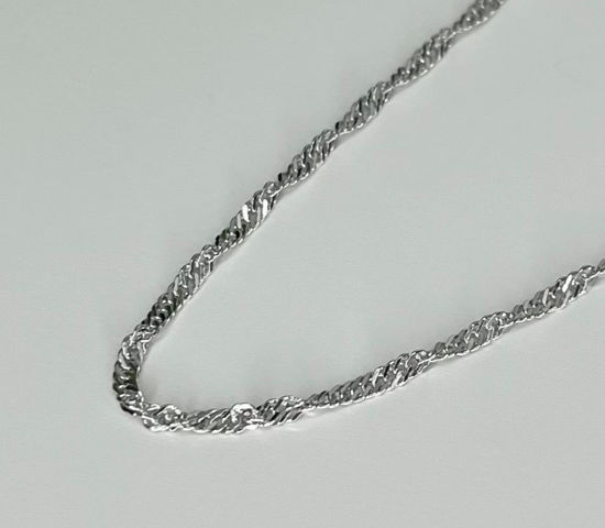 Image sur Chaîne de cheville singapour 9 3/4" en argent 925