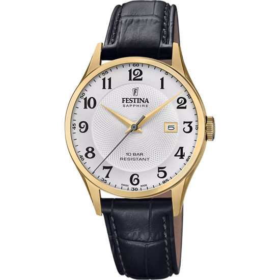 Image sur Montre pour homme dorée et noire Festina - F20010/1