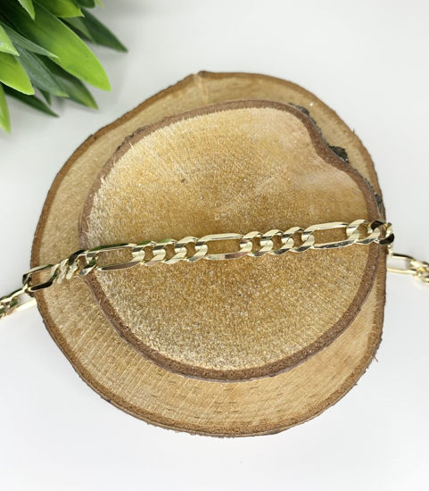 Image sur Bracelet Figaro en or jaune 10KT 8 3/4"