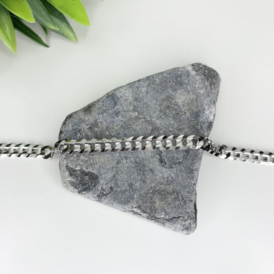 Image sur Bracelet Gourmette en or blanc 10KT 8 1/2"