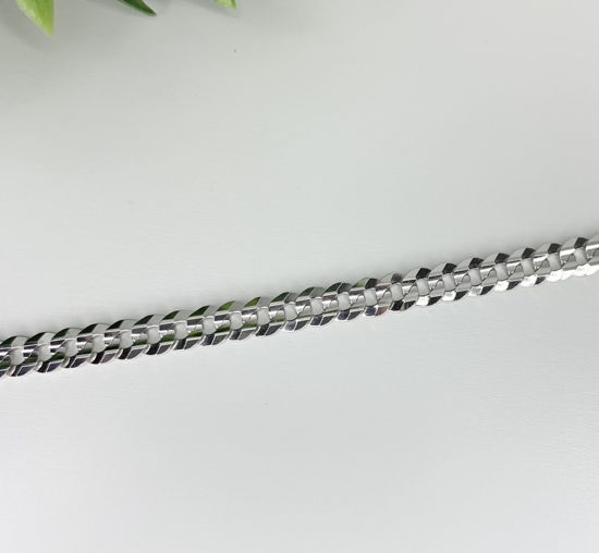 Image sur Bracelet Gourmette en or blanc 10KT 8 1/2"