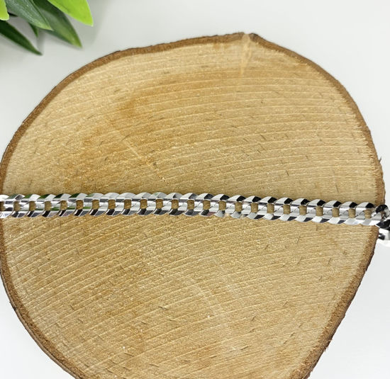Image sur Bracelet Gourmette en or blanc 10KT 8 1/2"