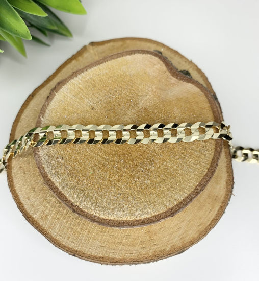 Image sur Bracelet Gourmette en or jaune 10KT 8 1/2"