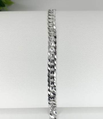 Image de Bracelet Gourmette en or blanc 10KT 8 1/2"