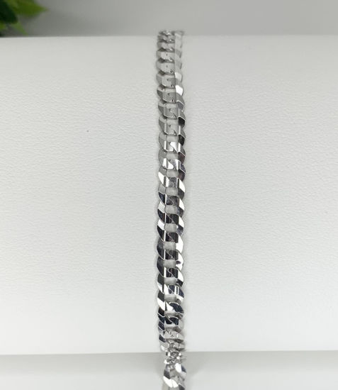 Image sur Bracelet Gourmette en or blanc 10KT 8 1/2"