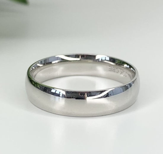 Image sur Jonc confort en or blanc 10KT