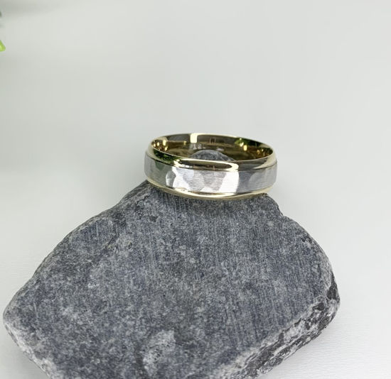 Image sur Jonc confort en or jaune et blanc 10KT