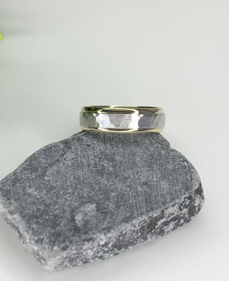 Image sur Jonc confort en or jaune et blanc 10KT