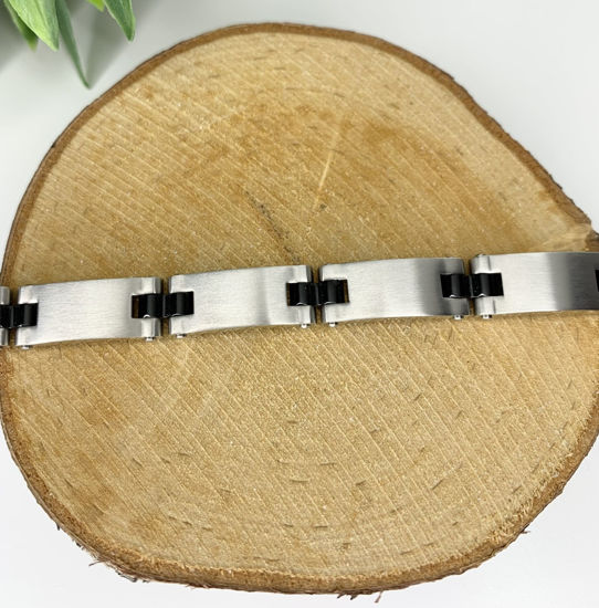 Image sur Bracelet semi-rigide en acier inoxydable 8 1/4" - BA253