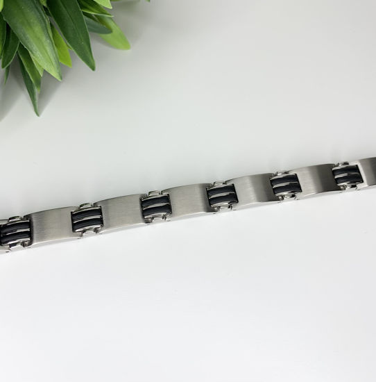 Image sur Bracelet semi-rigide en acier inoxydable 8" - BAA79