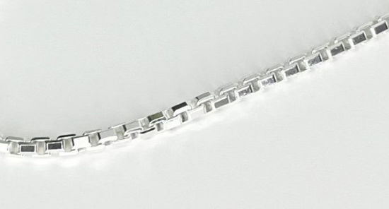Image sur Chaîne Cubique arrondie 16" en argent 925