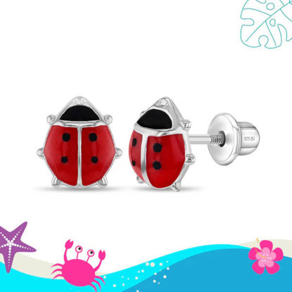 Image de Boucles d'oreilles Coccinelle en argent 925