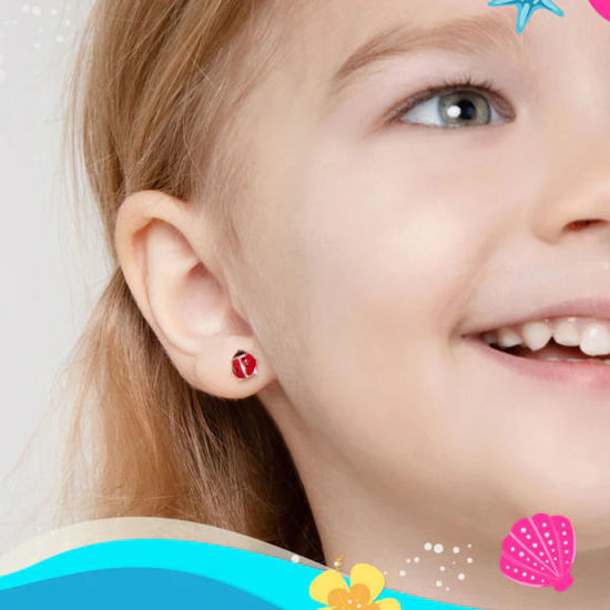 Image sur Boucles d'oreilles Coccinelle en argent 925