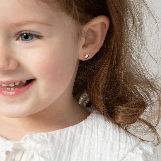Image sur Boucles d'oreilles Étoile en argent 925