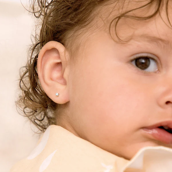 Image sur Boucles d'oreilles en argent 925 avec zircons de 2mm