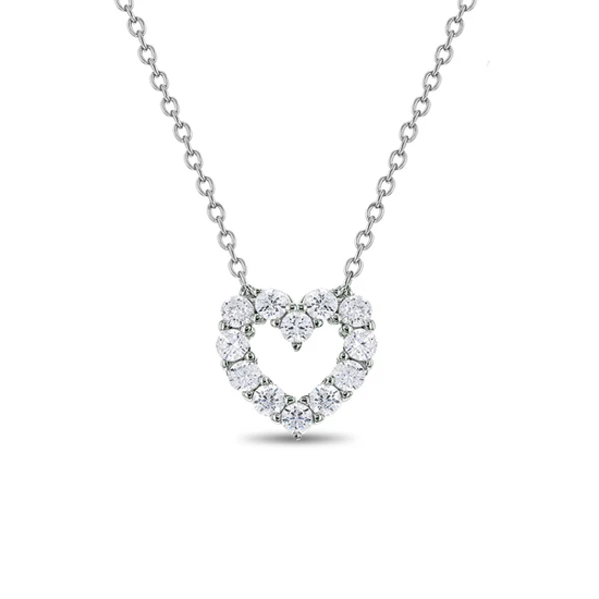 Image sur Collier Coeur en argent 925 avec zircons