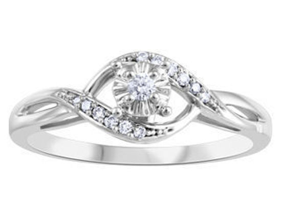 Image sur Bague en or jaune 10KT avec diamants de laboratoire