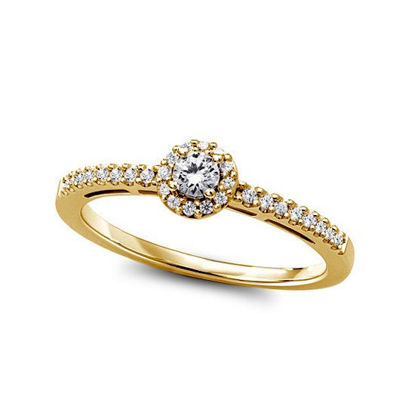 Image de Bague en or jaune 10KT avec diamants de laboratoire - 9816.25.10Y