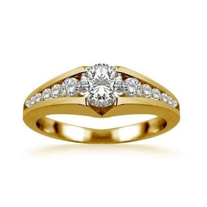 Image de Bague en or jaune 10KT avec diamants de laboratoire - 4579.50.10Y