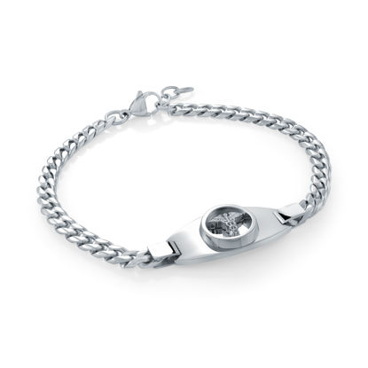 Image de Bracelet médical Gourmette 7 1/4" à 7 3/4" en acier inoxydable - SMAB17