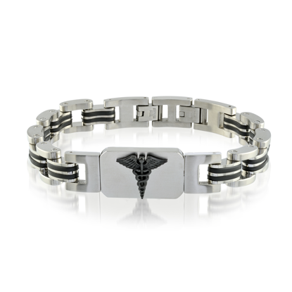 Image de Bracelet médical 8" à 8 1/2'' en acier inoxydable - SMAB29