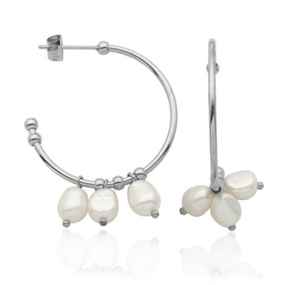 Image de Boucles d'oreilles en acier inoxydable T2XD010100 de la Collection Steelx