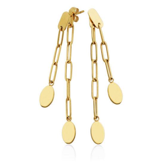 Image sur Boucles d'oreilles en acier inoxydable doré T2XD830200 de la Collection Steelx