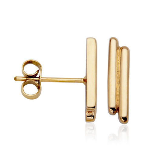 Image sur Boucles d'oreilles en acier inoxydable doré T2XG170200 de la Collection Steelx