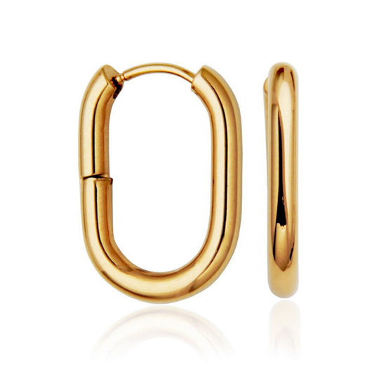Image sur Boucles d'oreilles en acier inoxydable doré T2XH220200 de la Collection Steelx