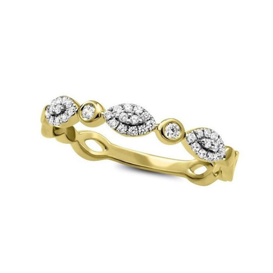 Image sur Bague en or jaune 10KT avec diamants de laboratoire - 11004.10Y