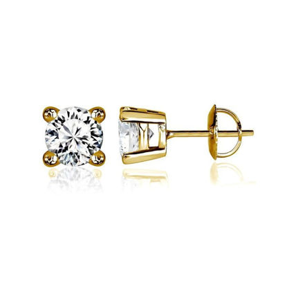Image de Boucles d'oreilles en or jaune 10KT avec diamants de laboratoire - 7899E.50.10Y
