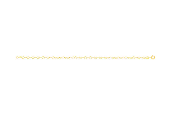 Image sur Bracelet cœurs 6 3/4" en or jaune 10KT