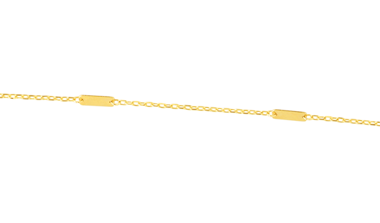 Image sur Bracelet barres 6 1/2" à 7 1/4" en or jaune 10KT