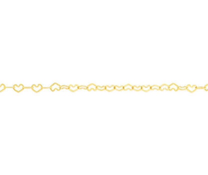 Image de Bracelet cœurs 6 3/4" en or jaune 10KT