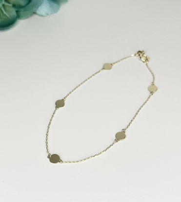 Image de Bracelet pastilles 7 1/2" en or jaune 10KT